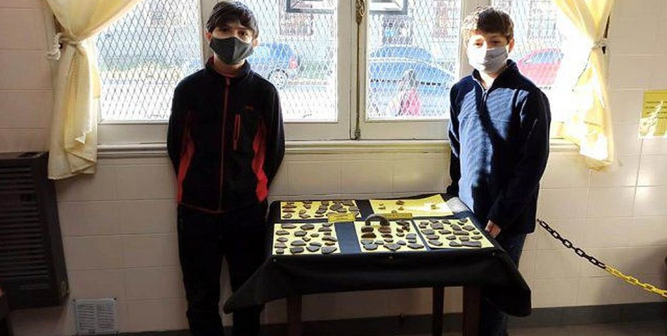 Dos nenes hallaron fósiles en Junín de los Andes