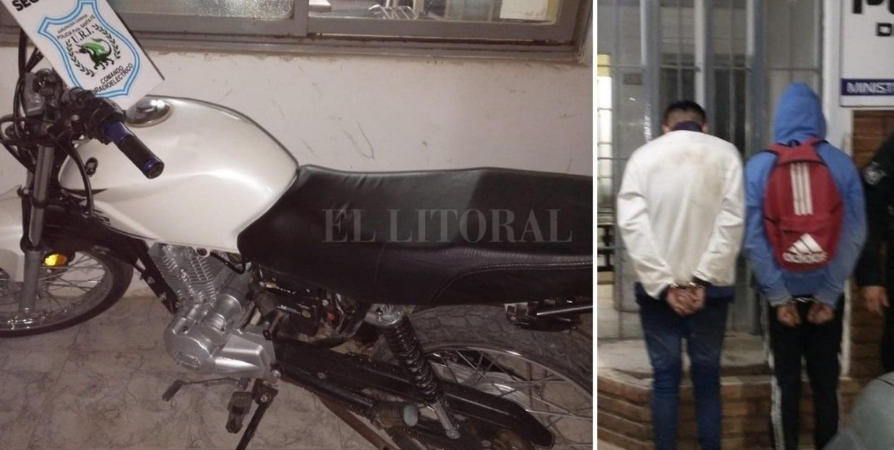 Detenidos cuando circulaban con una moto robada
