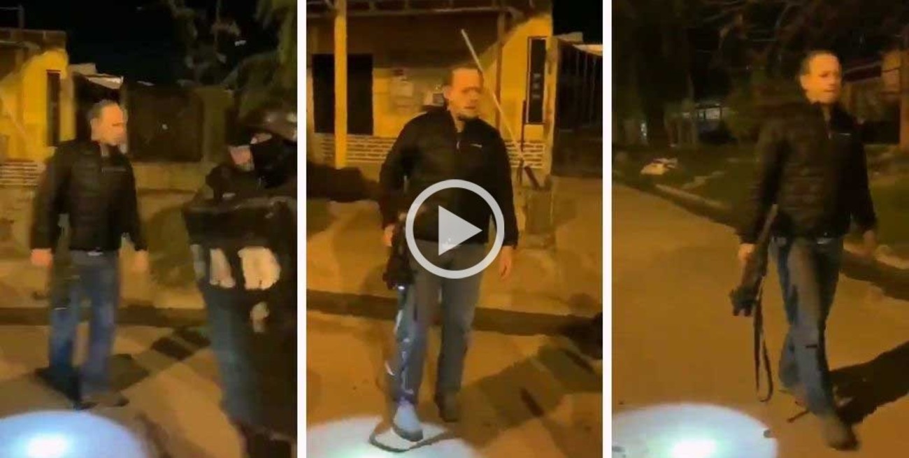 Polémica aparición de Berni armado con un fusil en un operativo