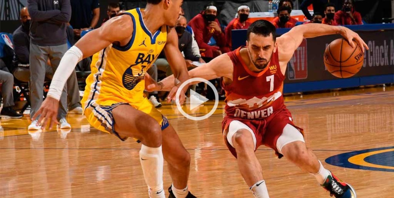 Golden State fue mucho para Campazzo y los Nuggets