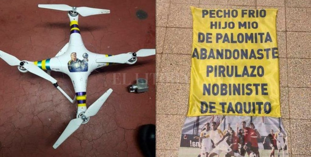 Así quedó el dron de Rosario Central