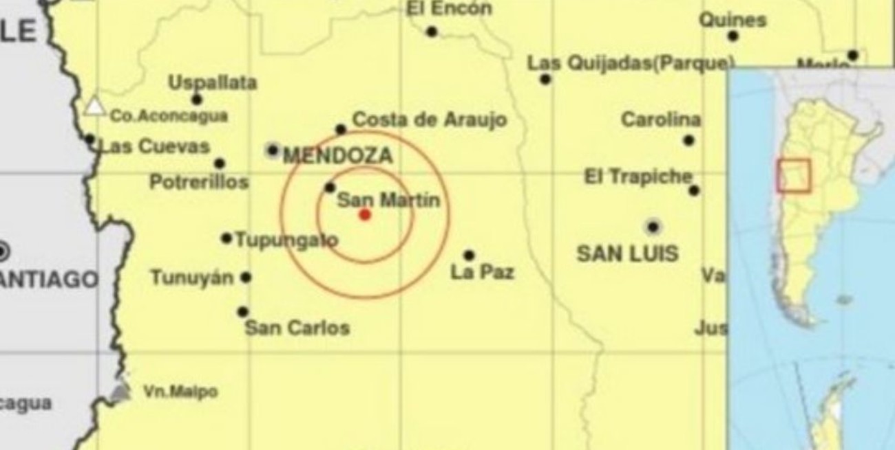 Un terremoto de 5,2 grados se registró en Mendoza