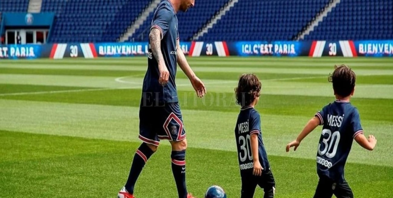 Messi anotó a sus hijos Thiago y Mateo en las infantiles del PSG