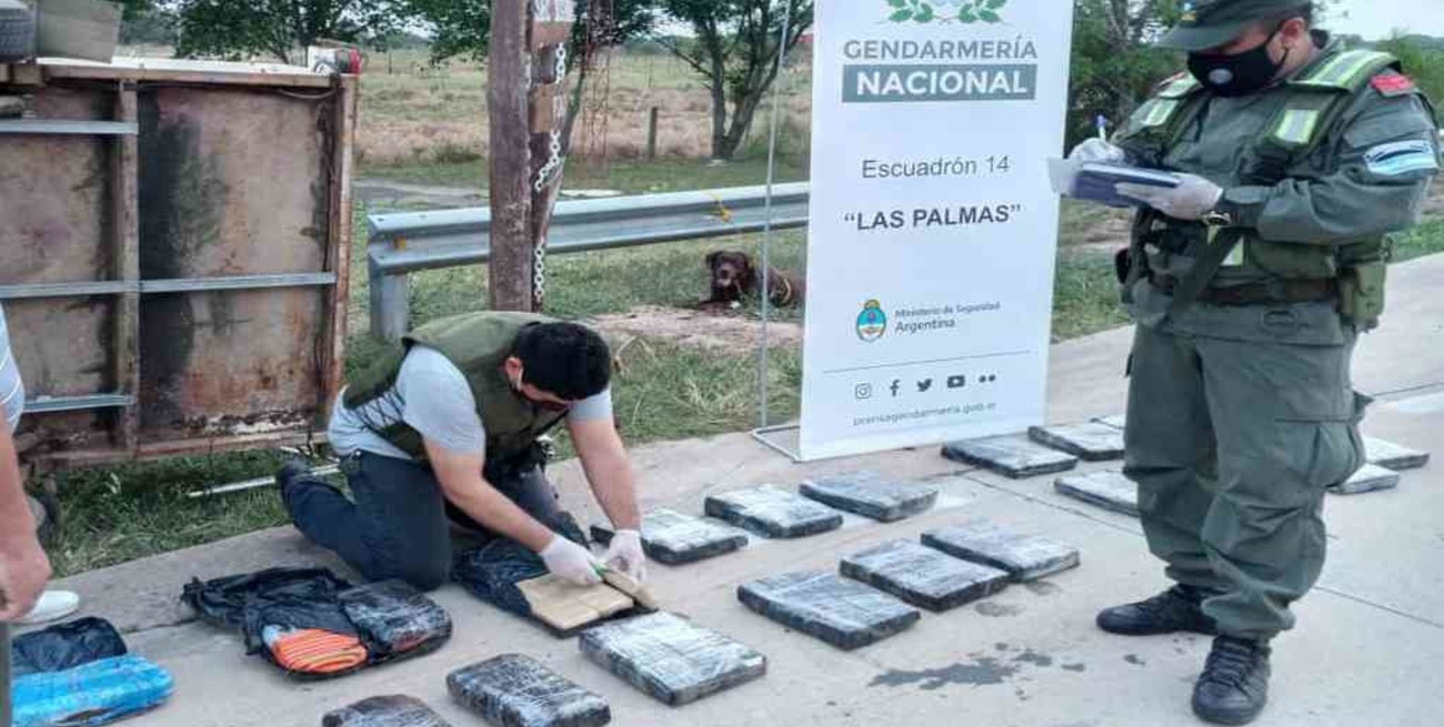 Viajaba desde Chaco a Tierra del Fuego con 45 kilogramos de marihuana ocultos en una "mudanza"