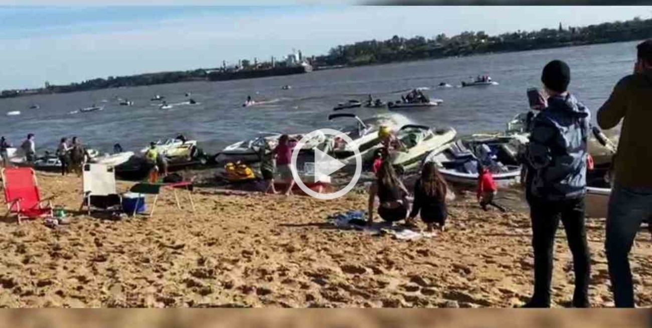 Choque en cadena de lanchas sobre el Paraná