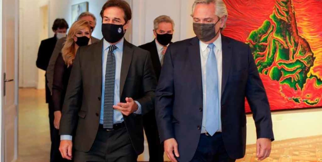Alberto Fernández recibió al presidente uruguayo Luis Lacalle Pou en Olivos 
