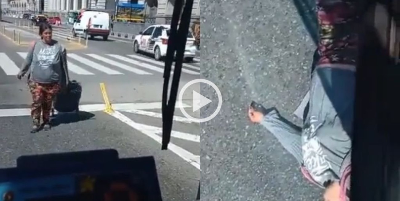 Insólito: simuló ser atropellada por un colectivo en plena estación de Retiro