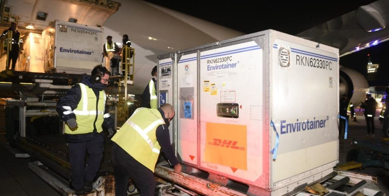 Llegaron a Argentina más de 2,1 millones de dosis de la vacuna de AstraZeneca