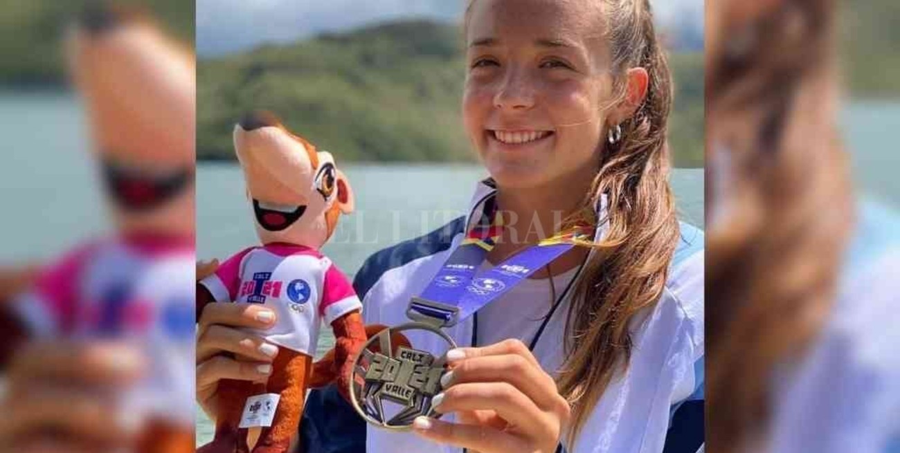 Paulina Contini, medalla de oro en canotaje por equipos en Cali