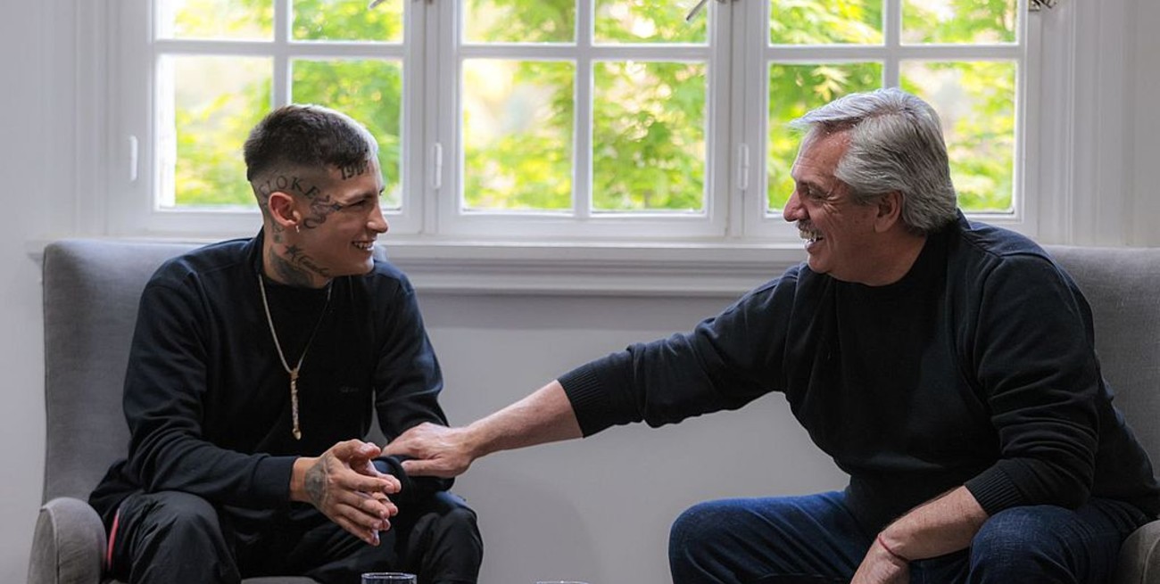 Alberto Fernández recibió a L-Gante en la Quinta de Olivos