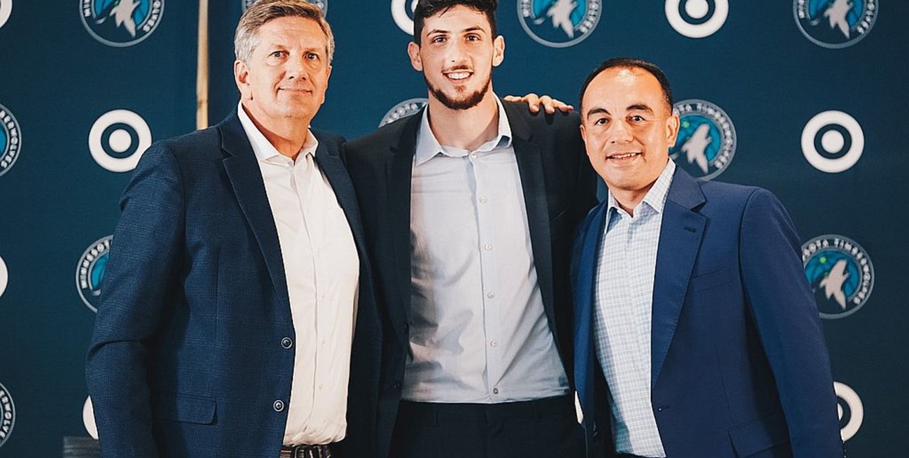 Otro argentino en la NBA: Bolmaro fue presentado en los Minessota Timberwolves