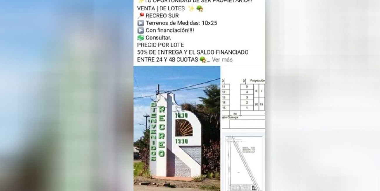 El Municipio de Recreo advierte sobre una posible venta irregular de terrenos