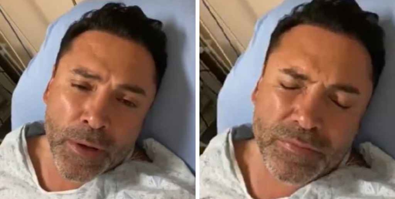 Óscar de la Hoya confirmó que está internado por coronavirus: "Estoy dolorido, no puedo respirar bien"