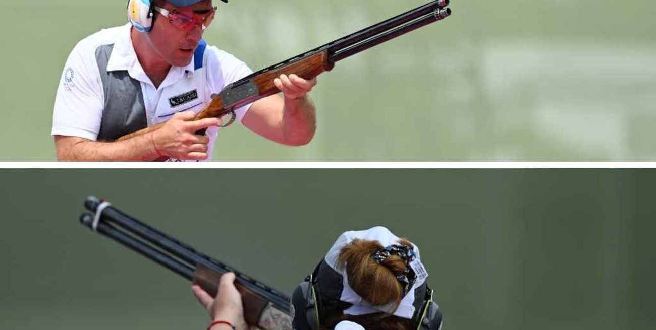 Melisa y Federico Gil quedaron eliminados de la prueba de Skeet de tiro