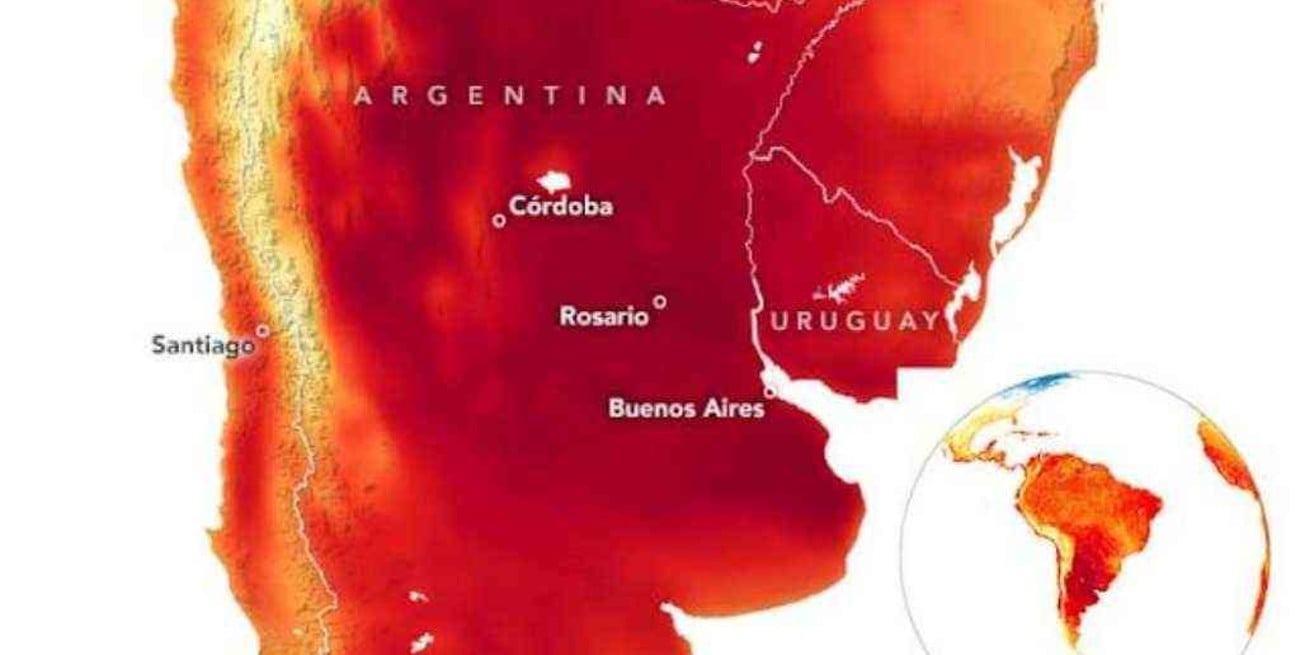 La NASA analiza la ola de calor que atraviesa Santa Fe y gran parte del hemisferio sur 