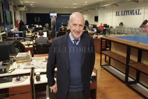 Pablo Aguirre Roberto Lavagna en El Litoral, en plena campaña presidencial de 2019.