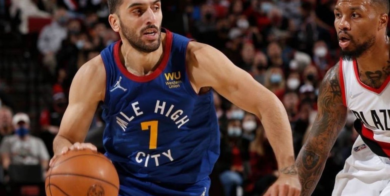 Facundo Campazzo sumó ocho puntos en la derrota de Denver Nuggets