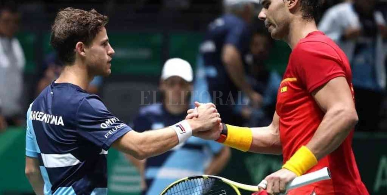 Diego Schwartzman juega ante Rafael Nadal