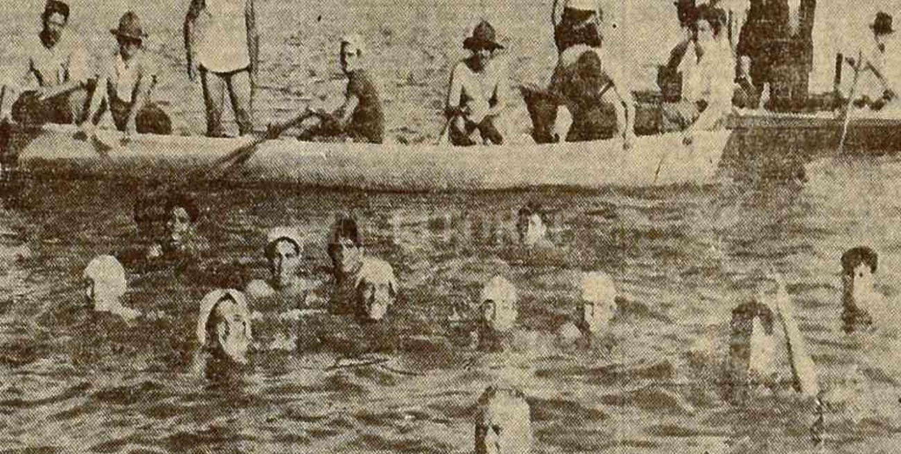 Antonio Barceló, un titán del agua vitoreado por los santafesinos