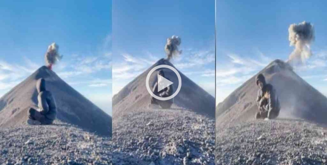 Video: fue a meditar y terminó filmando el momento en que un volcán entró en erupción
