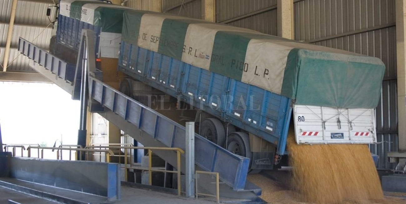 Sólo un tercio de camiones descarga granos en el sur santafesino por un paro de URGARA