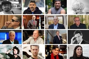 En la foto (de arriba a abajo y de izquierda a derecha): Billy Cafaro, Hugo Maradona,  Acero  Cali, Libertad Leblanc, Norberto Oyarbide, Carlos  Lole  Reutemann, Miguel Lifschtiz, el Padre Ceschi, Mauro Viale, Jorge Busti, Carlos Ménem, Horangel, Tayda Lebon,  Palo  Pandolfo, Willy Crook y Sofía Sarkani.