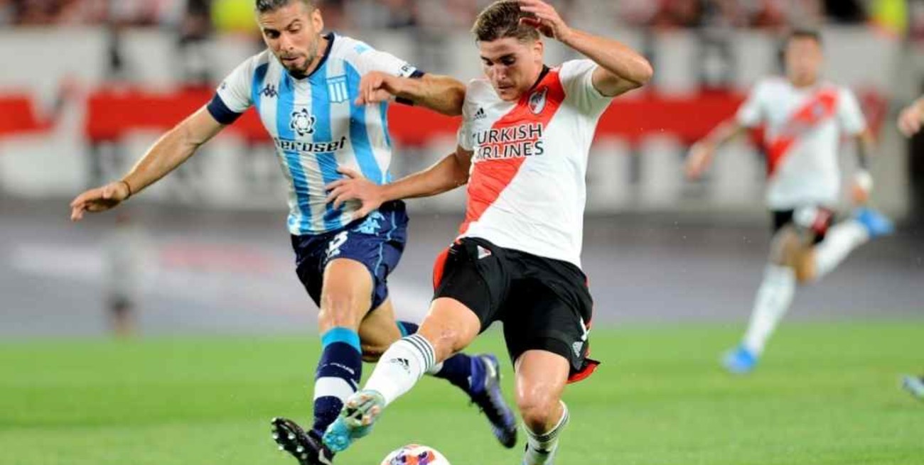 River y Racing redondearon un encuentro igualado y empataron 2 a 2