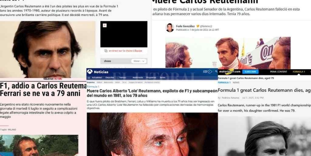 Diarios internacionales recordaron a Carlos Reutemann y su paso por la Fórmula 1