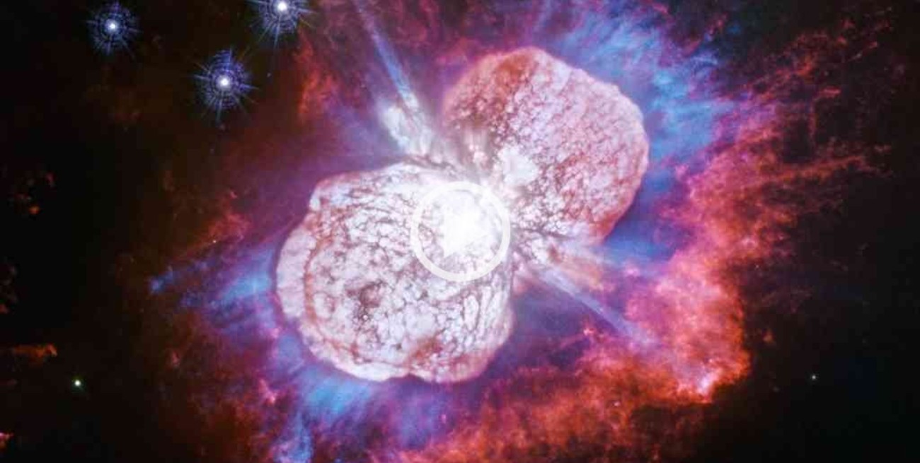Video: la explosión de la estrella Eta Carinae cobra vida en una animación tridimensional