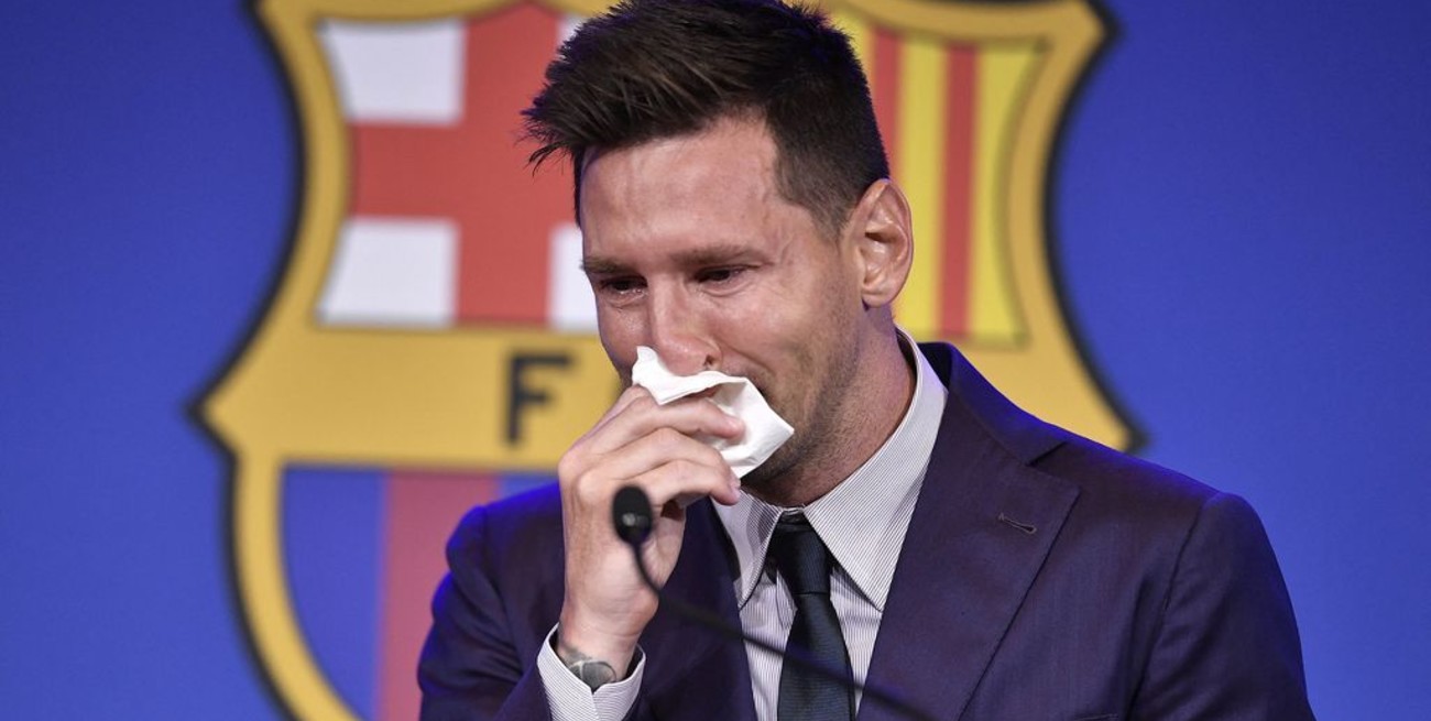 Video: Messi, entre lágrimas, dijo que hizo "todo lo posible" para quedarse en Barcelona