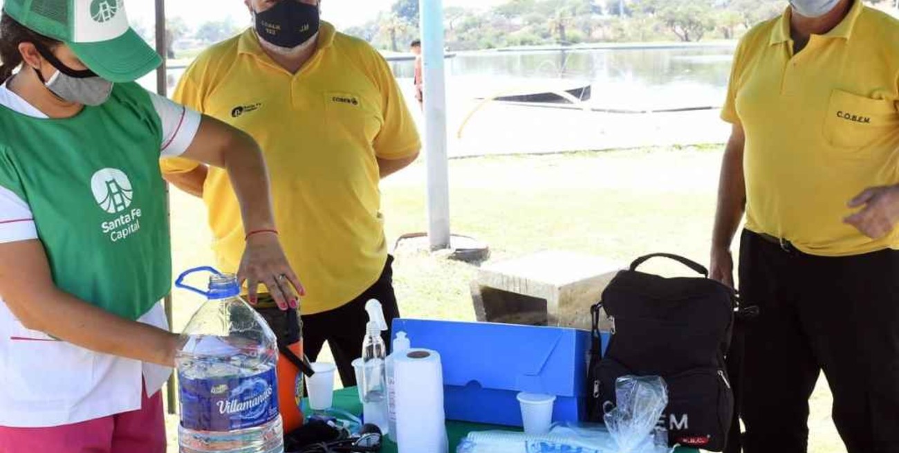 La Municipalidad de Santa Fe instala postas sanitarias en balnearios y espacios públicos