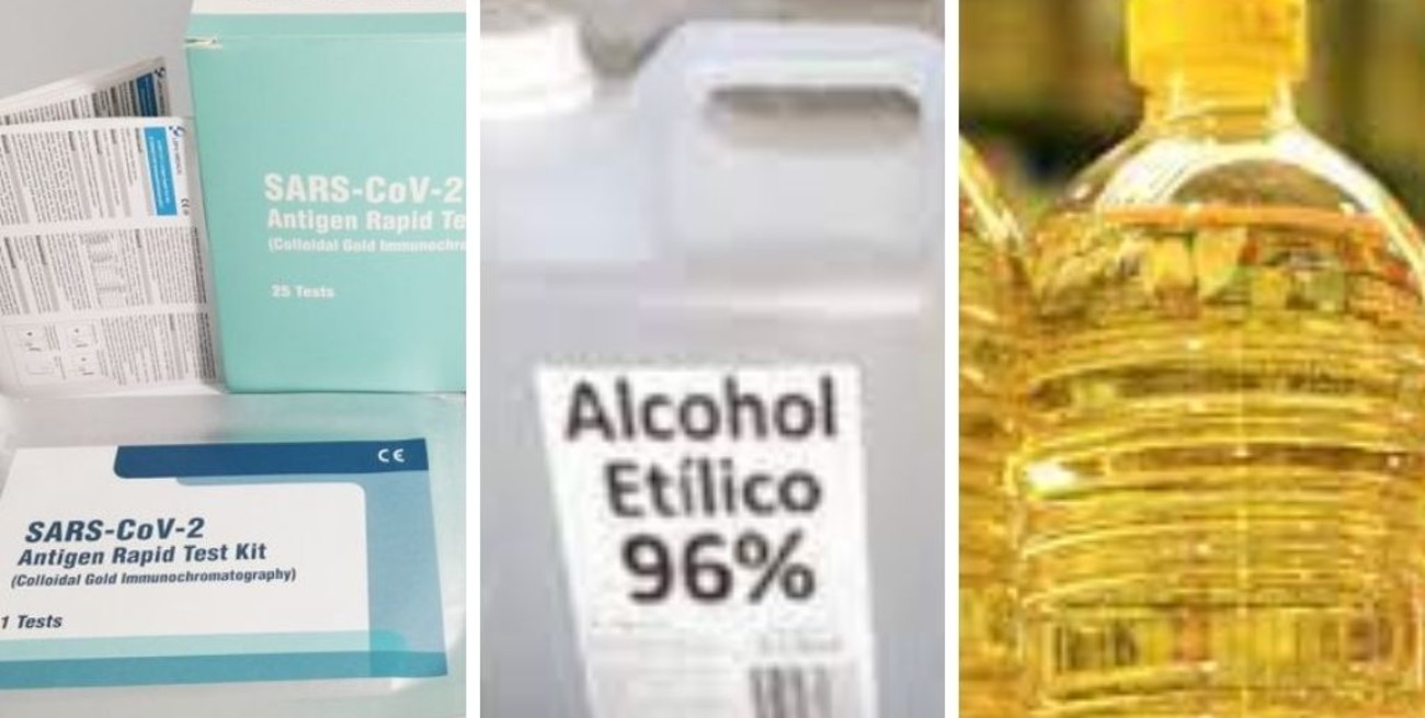 La ANMAT prohibió la venta de un alcohol etílico, dos aceites de girasol y tests rápidos