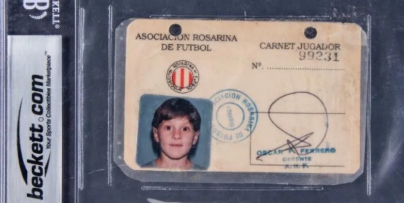 Subastan una reliquia de la infancia de Messi