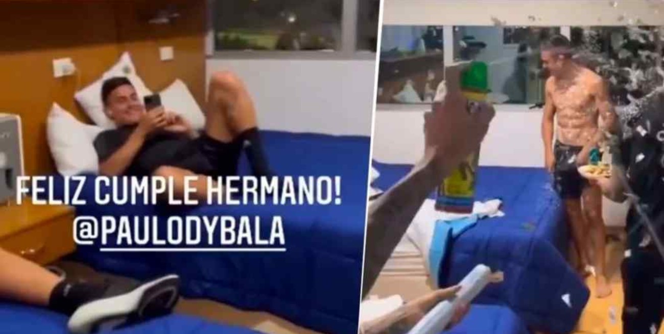 Los jugadores de Argentina sorprendieron a Paulo Dybala por su cumpleaños