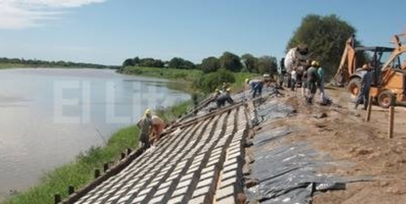 Avanzan las obras sobre el San Javier en la defensa de Santa Fe La Vieja 