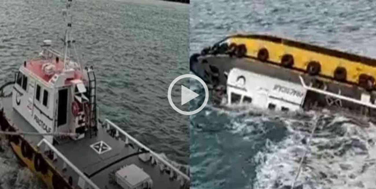 Video: un tripulante murió luego de que se diera vuelta una embarcación en Puerto Deseado