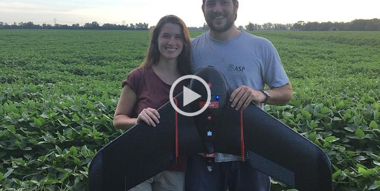 Con drones, una pareja santafesina garantiza precisión al campo