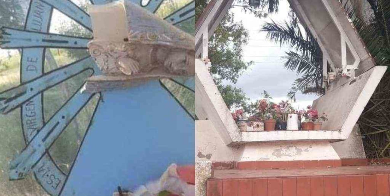 En el Día de la Virgen, decapitaron y destruyeron imágenes en el sur de Santa Fe 
