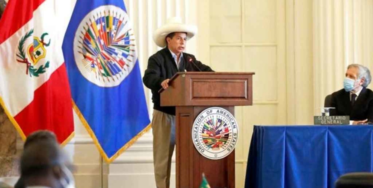 Pedro Castillo negó ser comunista ante la OEA y pidió inversiones extranjeras en su país