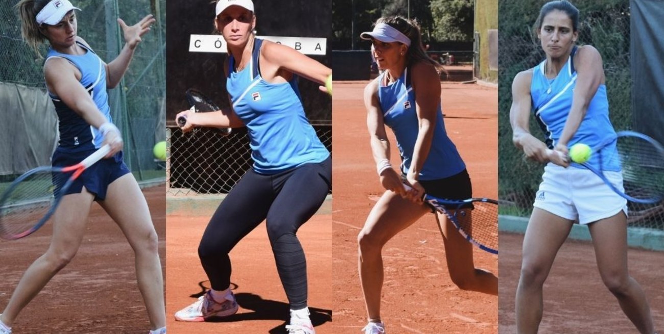 Tenis femenino: el equipo argentino entrena en Córdoba a la espera de la serie ante Kazajstán