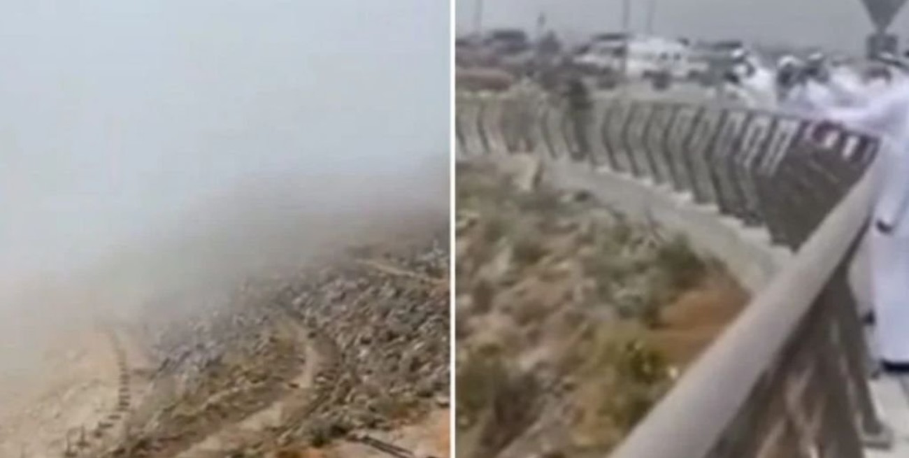 Video: Emiratos Árabes crea lluvias artificiales para combatir ola de calor