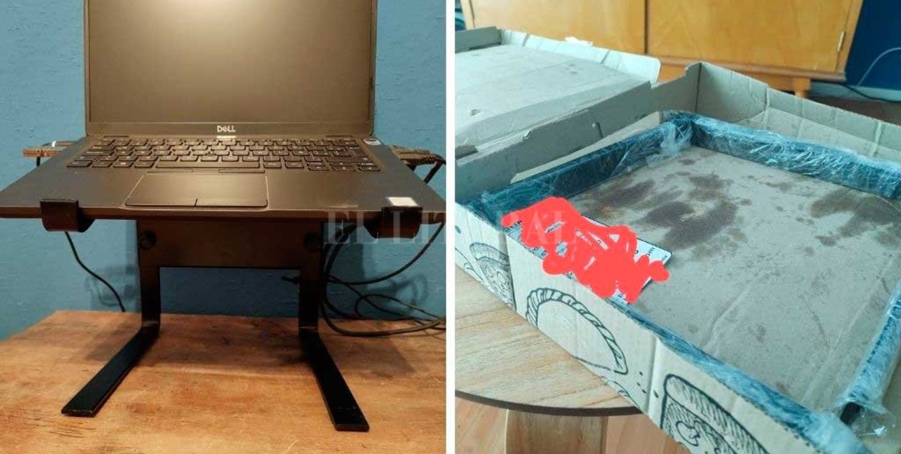 Compró un soporte para notebook y le llegó en una caja de empanadas: se hizo viral