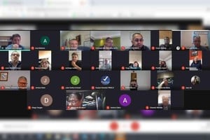 Gobierno de Santa Fe El encuentro entre funcionarios, empresarios e intendente fue virtual. Tres áreas del gobierno informaron sobre lo actuado.