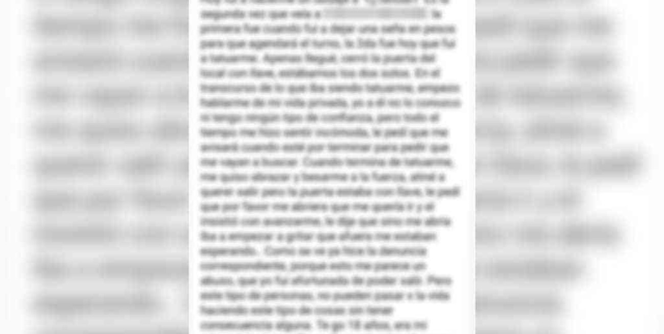 Denunció a su tatuador por abuso, lo subió a las redes y aparecieron más víctimas