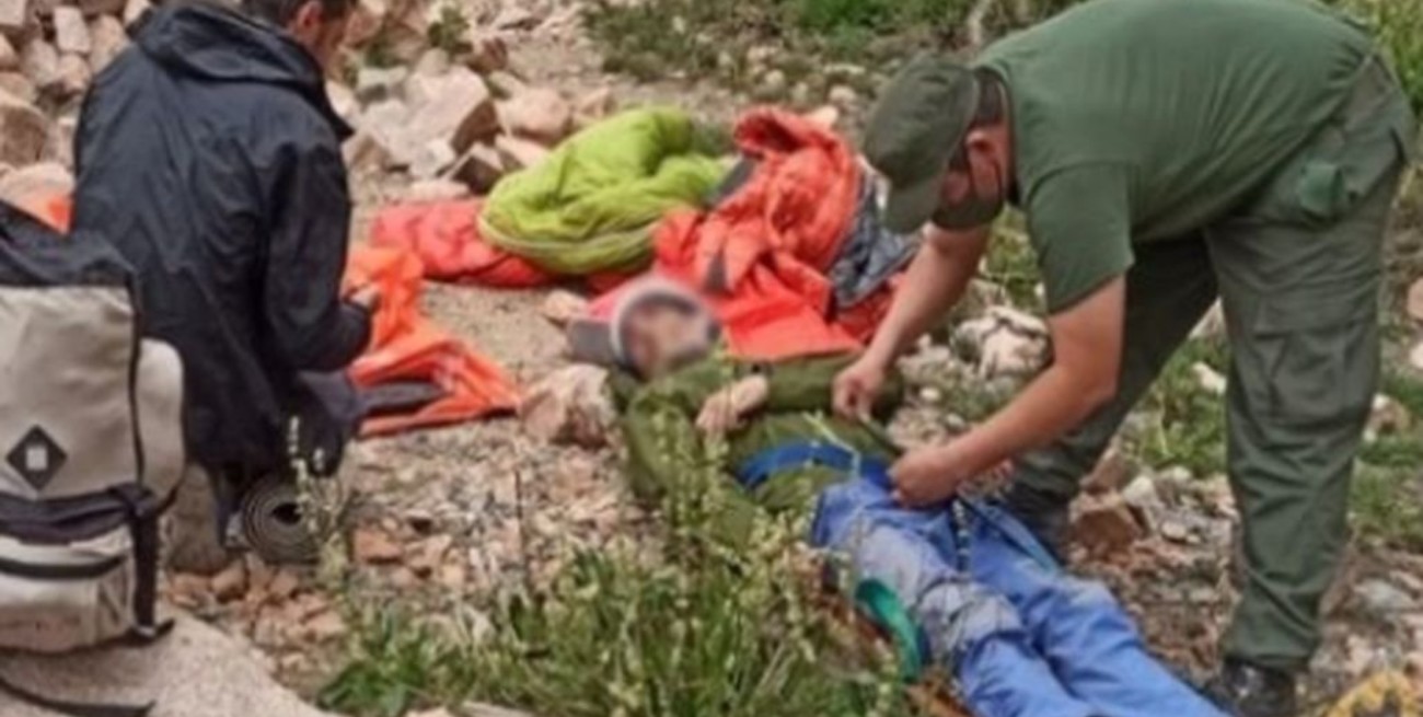 Gendarmería Nacional rescató a un andinista herido en Mendoza