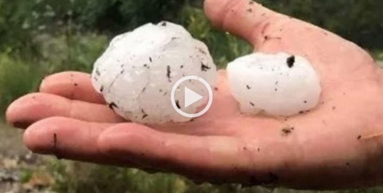 Video: increíble caída de granizo en Córdoba