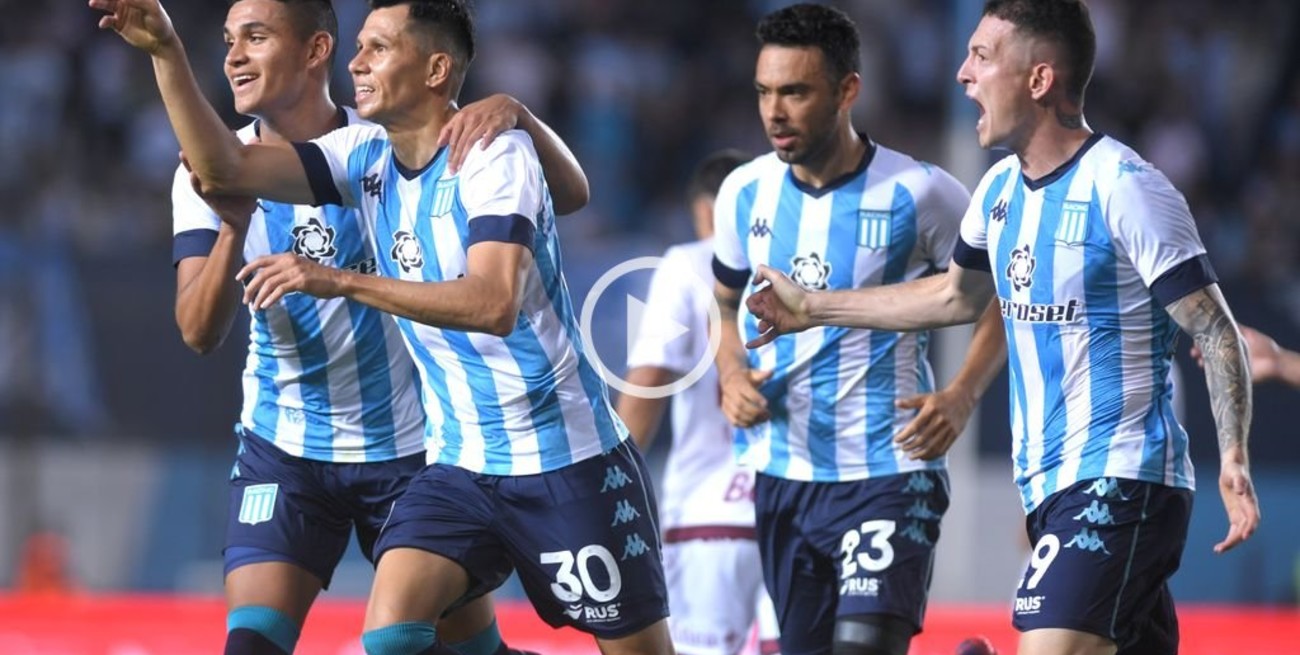 Racing lo dio vuelta y venció a Lanús en el Cilindro de Avellaneda