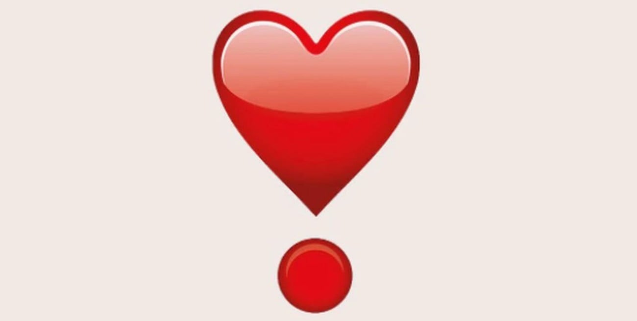 ¿Qué significa el emoji del corazón rojo con un punto debajo?