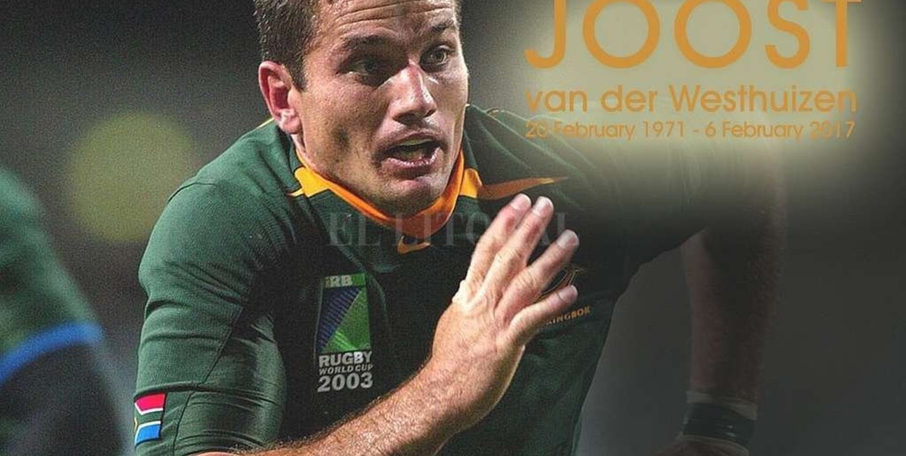 Murió la leyenda del rugby sudafricano Joost van der Westhuizen