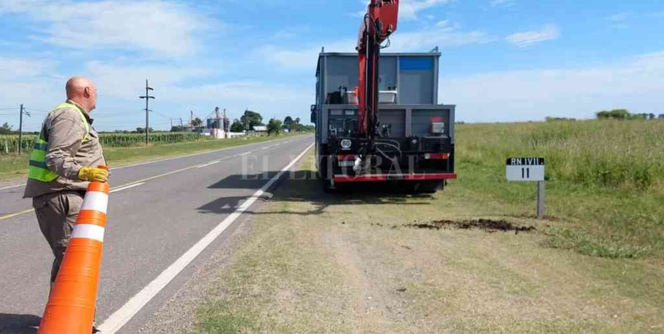 Ex Ruta Nº 11: presentaron la nueva numeración kilométrica en Recreo